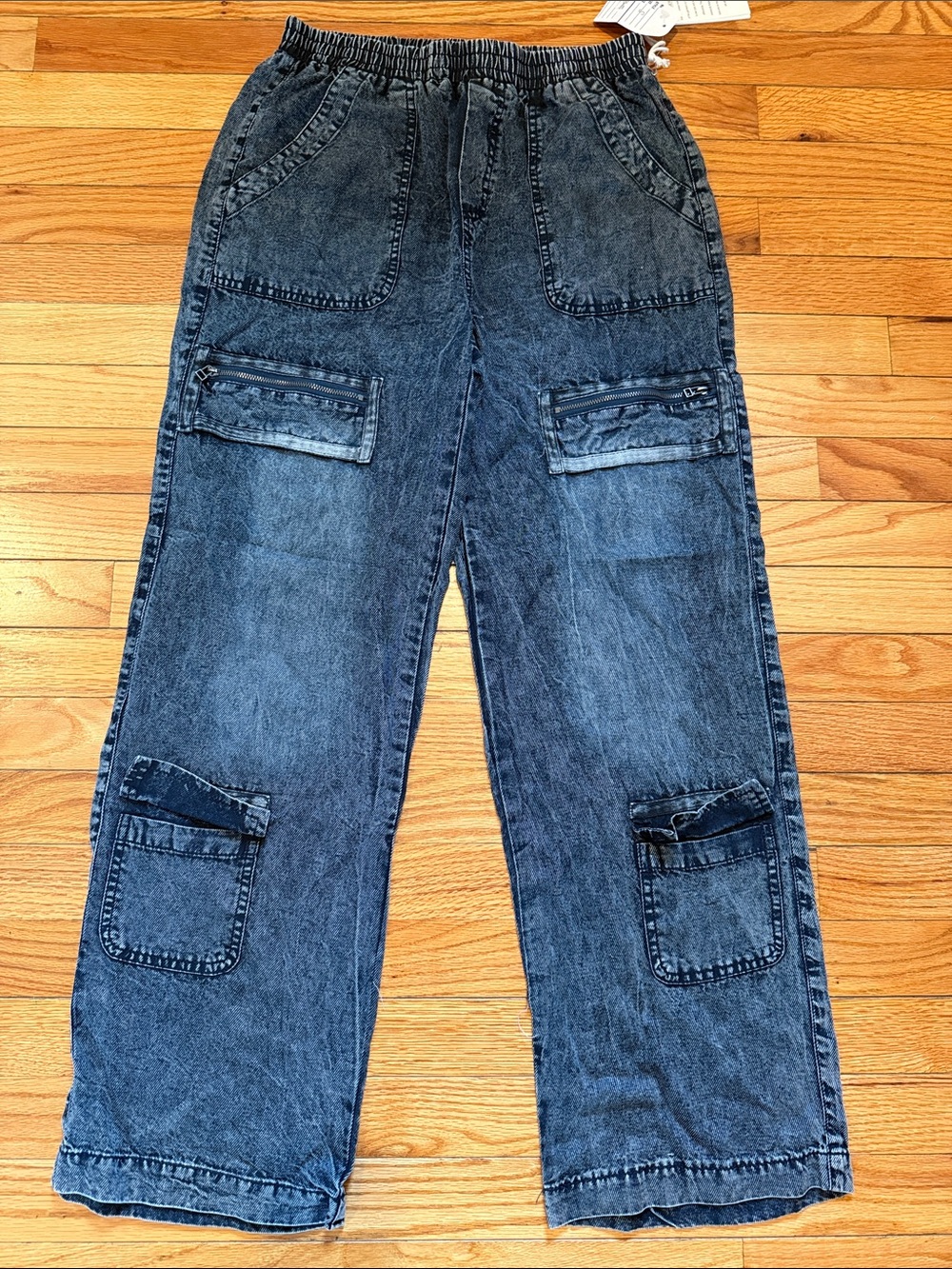 Vintage Havana washed denim cargo pants